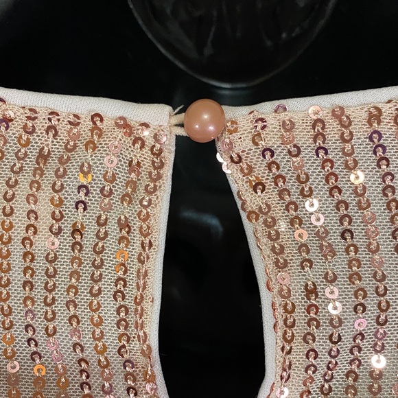 Grace Karin Light Pink Sequin Wrap Cocktail Dress Medium - Picture 3 of 9